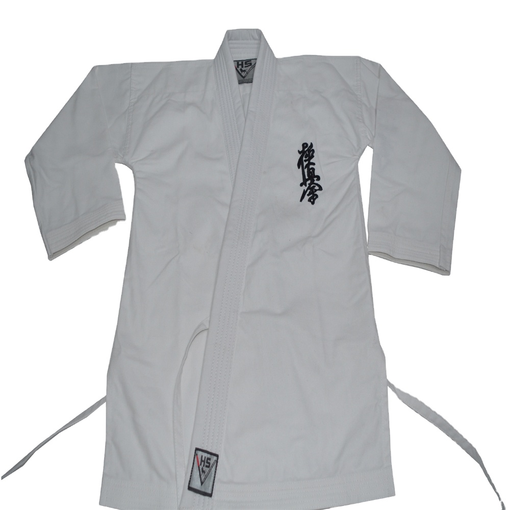 Kyokushin костюм для каратэ, 12 унций, брезентовый каратэ, униформа на заказ, полностью белая