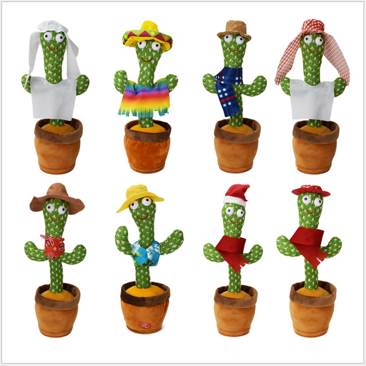 Cute Stuffed Twisting Dance Cactus Stuffing Doll Talking Singing Music Dancing Cactus Plush Toy