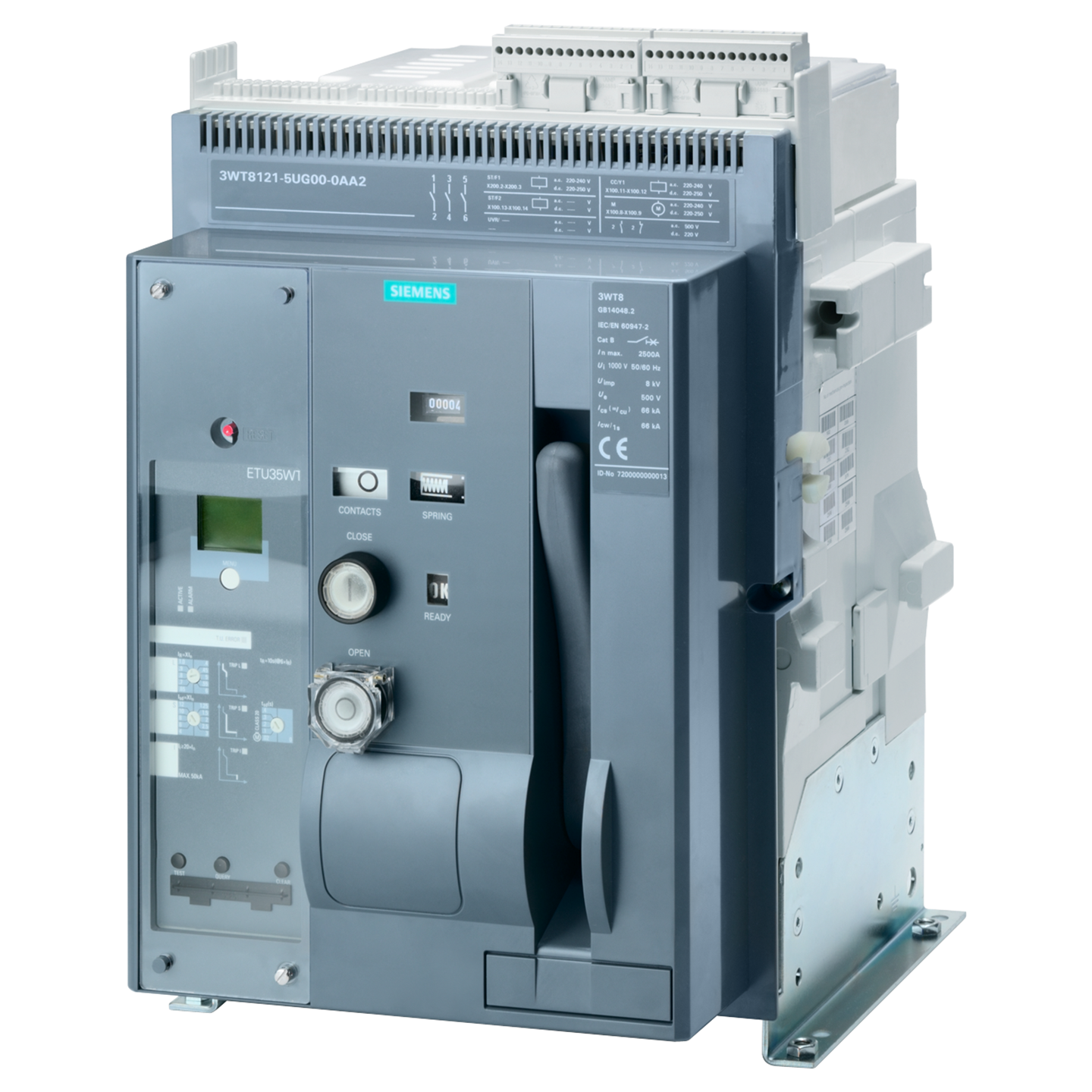 Siemens 3WT воздушный выключатель Фиксированный настенный выключатель 3-полюс 3WT8161-5UN30-0AA1, совершенно новый аппарат не Привязанный к оператору сотовой связи