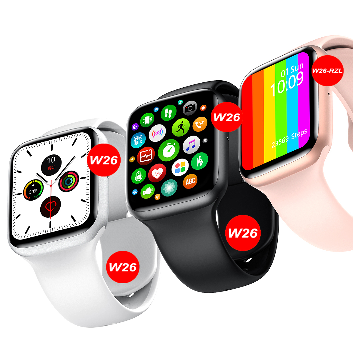 2020 температура relogio feminino montre smartwatch W26 водонепроницаемый reloj inteligente IWO Серия 6 w26 часы, наручные часы с механизмом, Смарт-часы