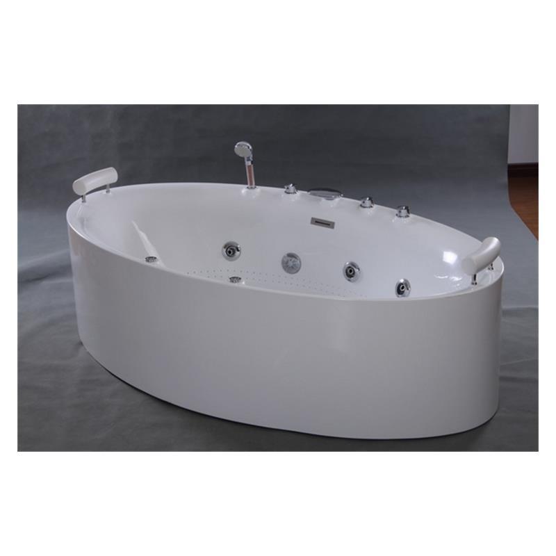 Modern white free standing acrylic bathtub