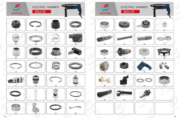 26mm rotary hammer spare parts series