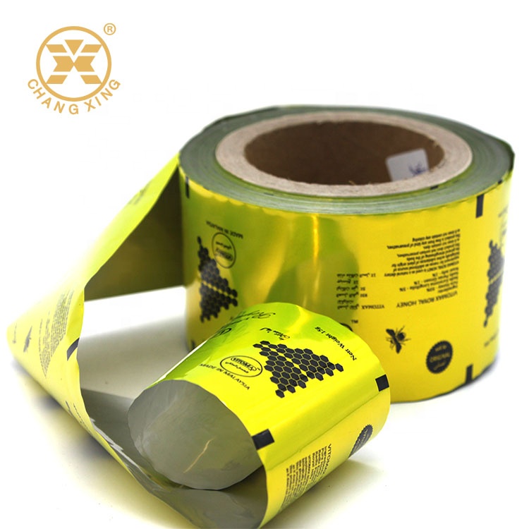 Honey Sachets Rolls Eco Friendly Food Packaging Plastic Film Aluminum Foil Instant Coffee Bags Packaging Film Gravure Printing