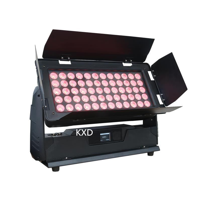 Настенный светильник DMX 60x10 Вт, светодиодный городской цветной светильник, rgbw 4 в 1, водонепроницаемый наружный проекционный светильник с дверью сарая, с регулируемым углом