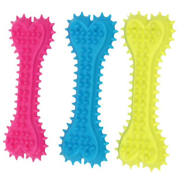 Amaz Best Seller Bite Resistant Teeth Cleaning Dog Chew Toy Bone Durable Dog Chew Toy Rubber Toothbrush Stick Tpr Chew Toy
