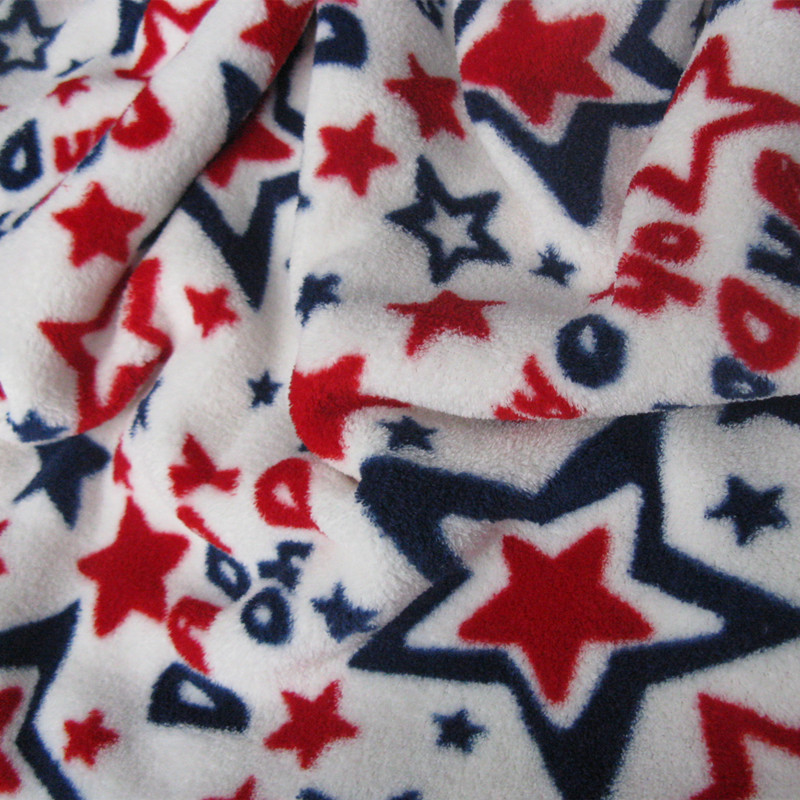 Manufacturer 100% Polyester Knitted Printed Pattern Coral Fleece Fabric For Garments and Blanket