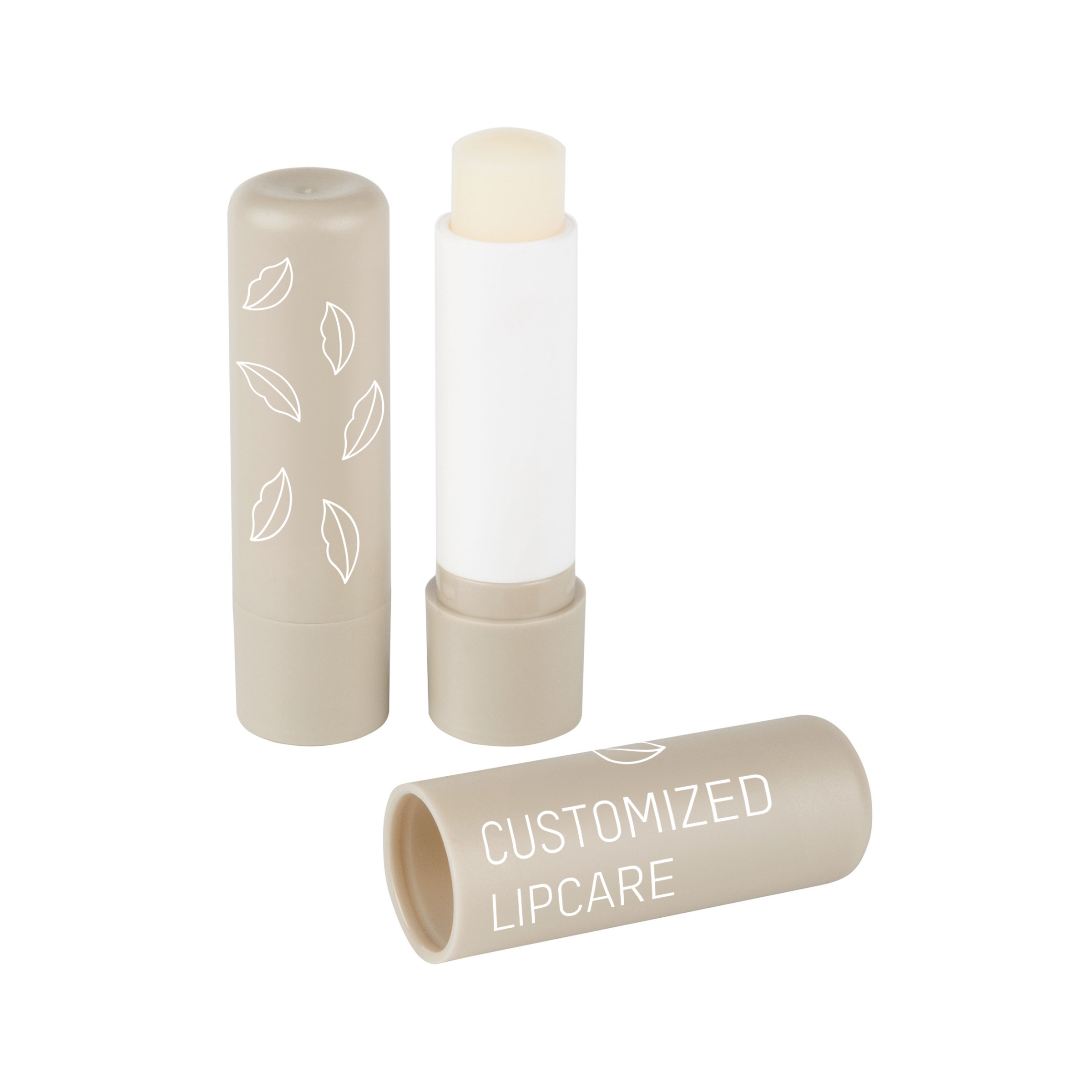 Recycled Made In Germany Personalized Lipcare Lip Balm Premium Quality Hot Filling Natural Ingredients beeswax Sand Grey