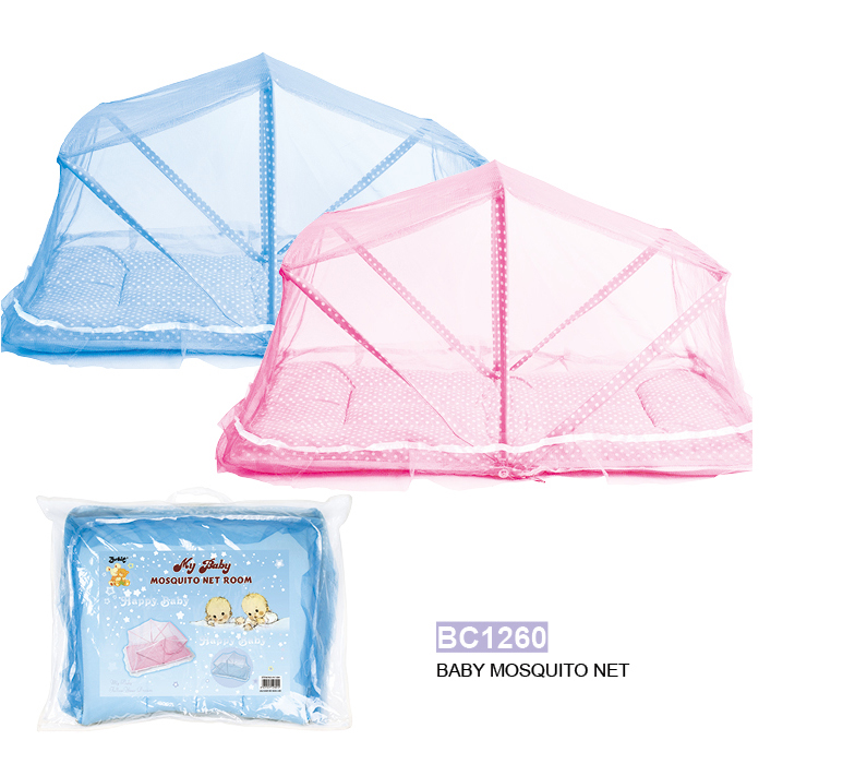 Foldable mosquito net for baby with bed