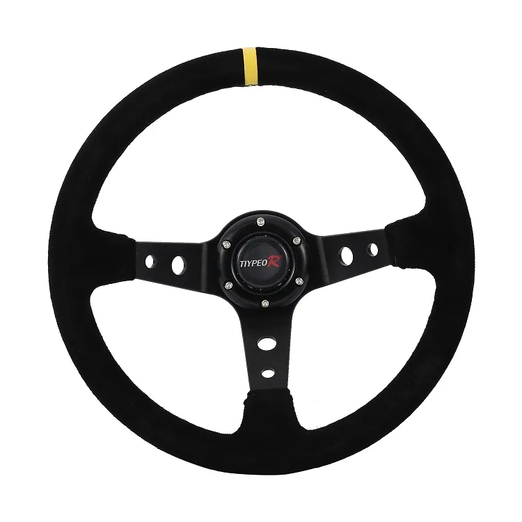The flagship product of the factory, black suede steering wheel, racing steering wheel