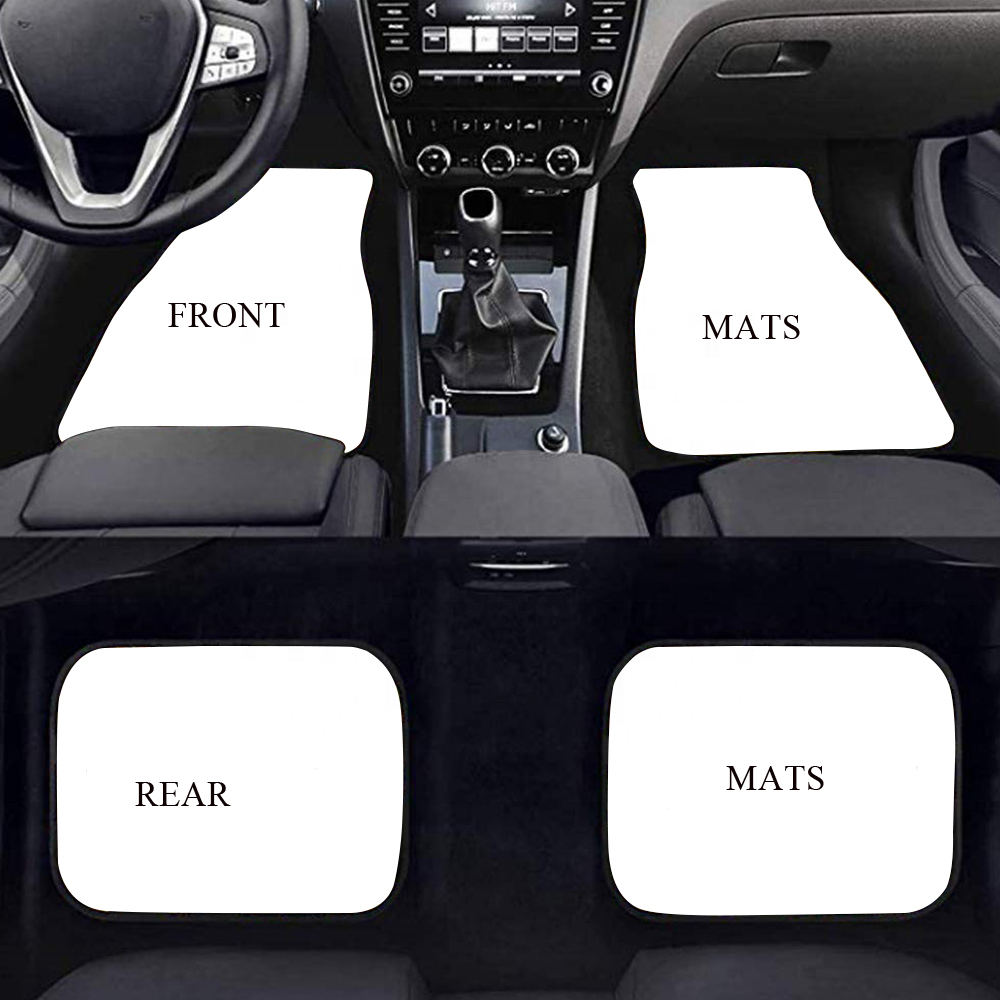 4pcs Set Universal Rubber Floor Mats Blank Car Floor Mats Rug  Door Mat