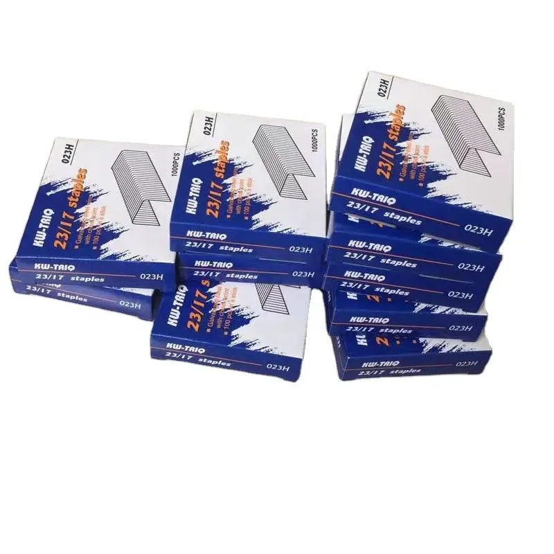 Thick zinc layer and preservative Professional silver galvanized office metal 23 series staples 23 /23 for school office books p
