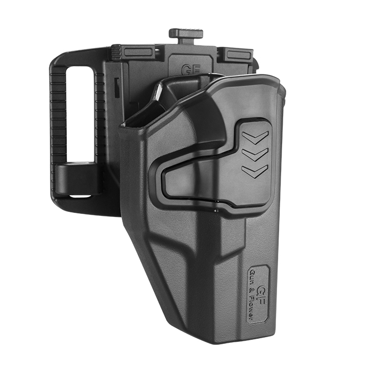 Polymer Retention Holster Right Hand Finger Released Black Color With Quick Attachment
