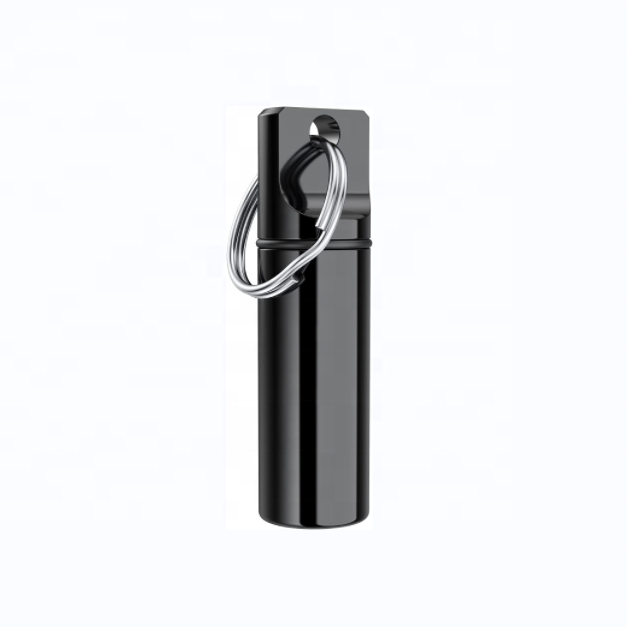Small Aluminium Alloy Pocket Pill Box With Keychain Waterproof Metal Medicine Holder Outdoor Camping Travel Pill Storage Cases
