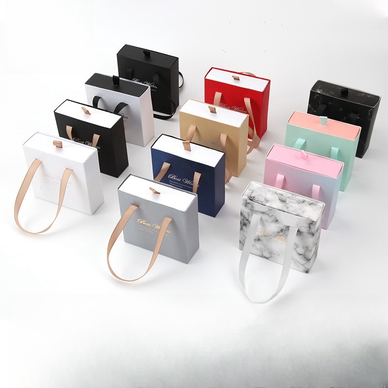 Customized Paper Drawer Box for Jewelry gift Packaging jewelry box organizer for Rings Earrings Necklaces Bracelets Storage
