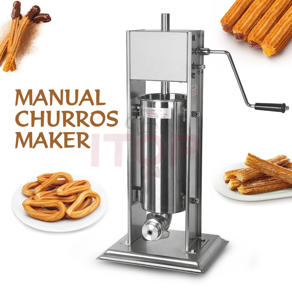 10L Чуррос чайник Латинской Churro машина для Испании закуски машины и 10L Коммерческая Машина-наполнитель колбасных изделий