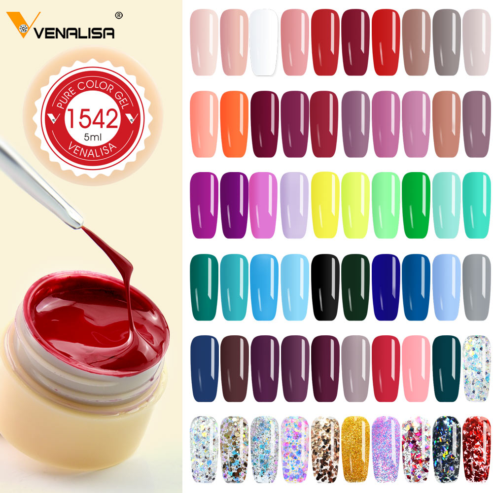 Venalisa, лаки для ногтей, 60 цветов, частная марка, низкая цена, оптовая продажа, для маникюрного салона, 5 мл, чистый цвет, гель, краска, чернила, УФ-гели