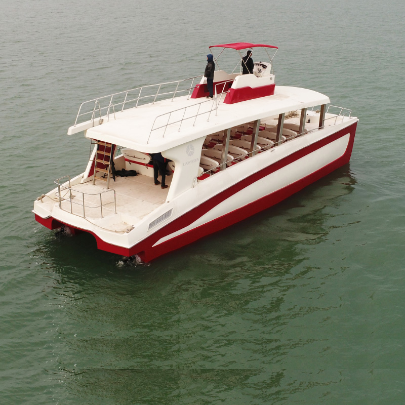 new 15m 50 passenger durable FRP material luxury catamaran sightseeing ship