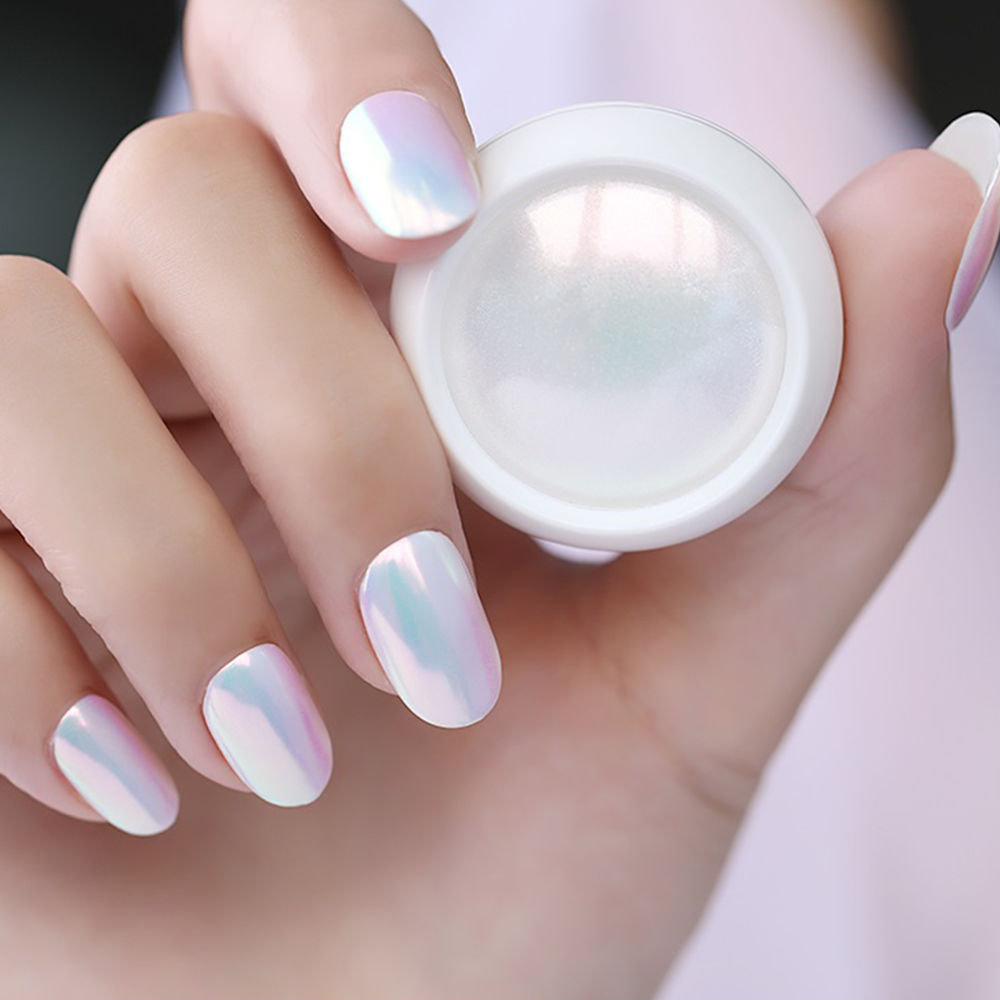 Акриловая пудра nail art Блеск Пигмент длительный маникюр ногтей губ Русалка хром жемчужная раковина порошок Гель-лак пыли