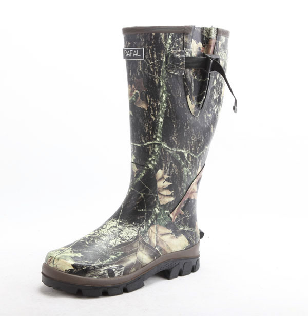 Camouflage camo rubber men hunting boots waterproof for little orders