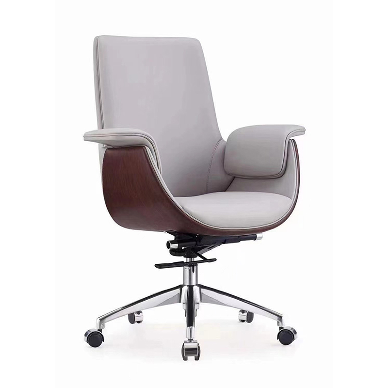 Wholesale Office Chairs Modern Middle Back Leather Office Chair Furniture Office White Leather Swivel Chair for Meeting Room
