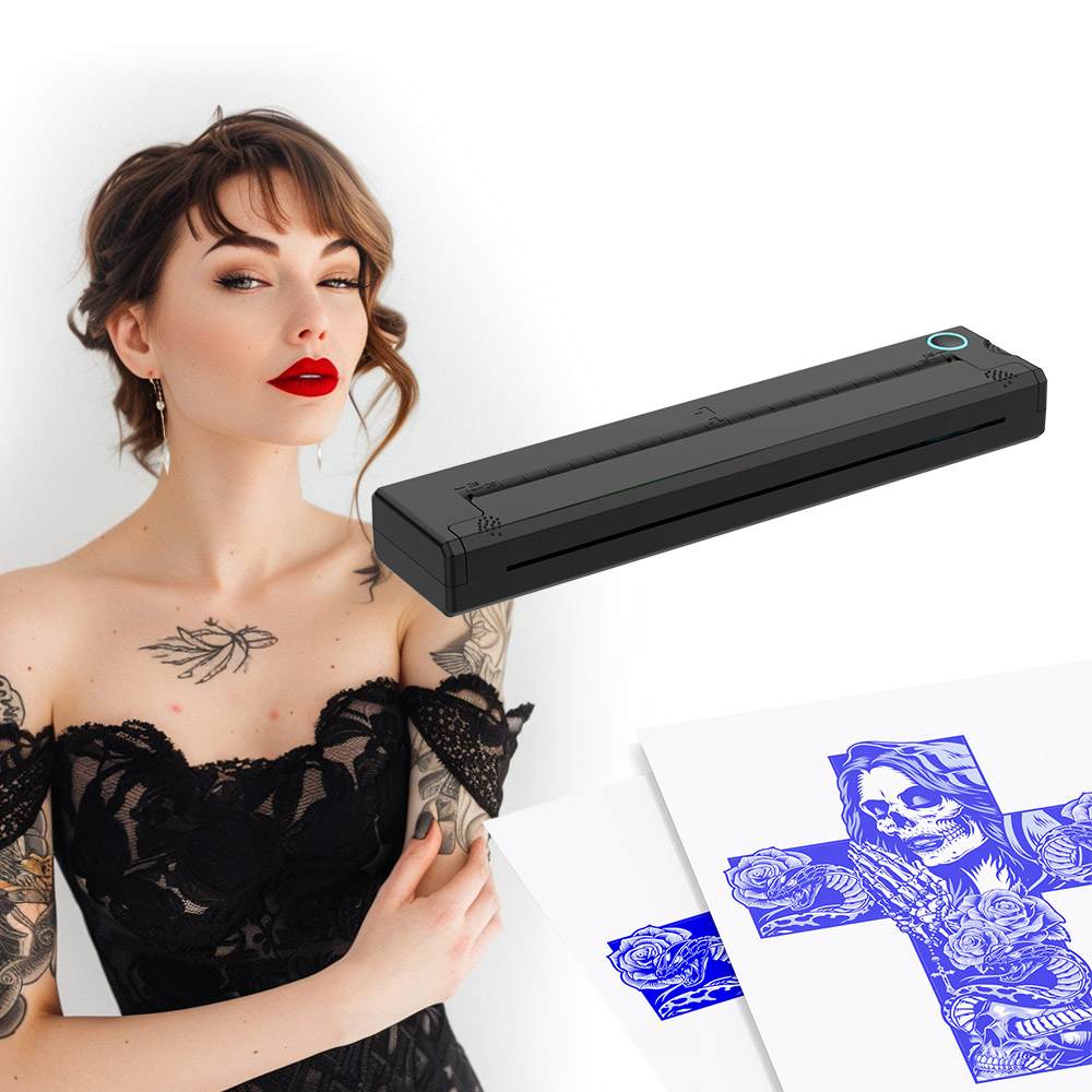 NEWYES Body Art Tattoo Printer Machine Wireless Battery-powered Thermal Copier for Tattoo Stencil Transfer
