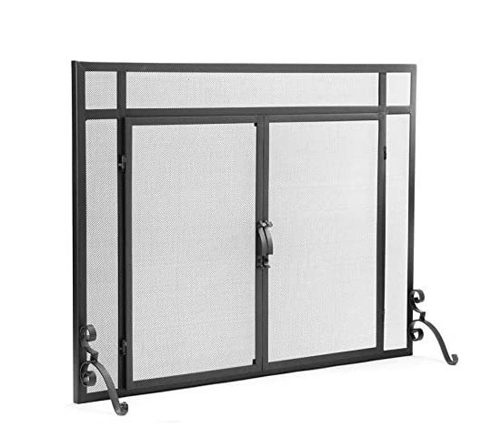 Home Decorative Mid-century Black Single Feet Stainless Iron Decor Modern High Quality Revival Customized Fireplace Screen