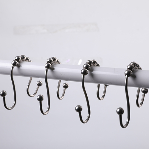 Unique Wholesale High Quality Shower Bathroom Curtain Hooks Metal Shower Curtain Hook