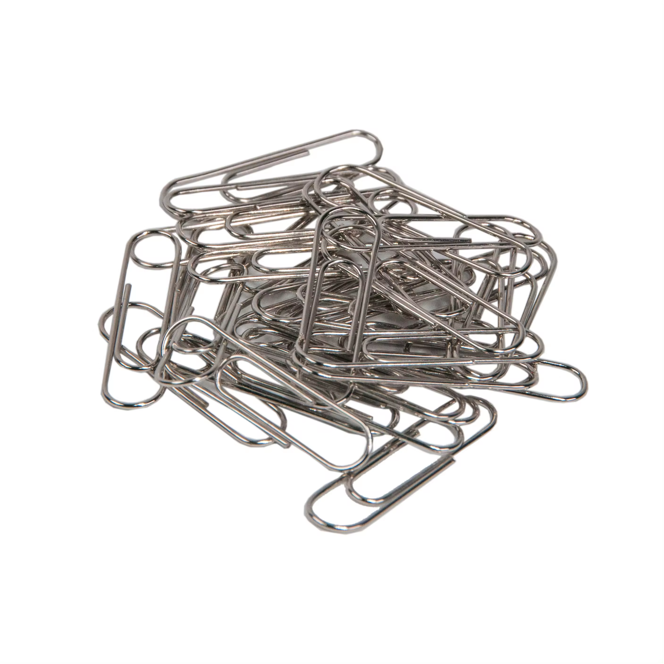Promotion Price 28mm 100pc Flat round Silver Metal Paperclips Office Supplies Essential Paper Clips
