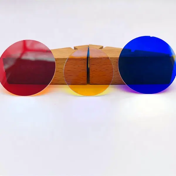 custom Heat resistant gobo color glass lens