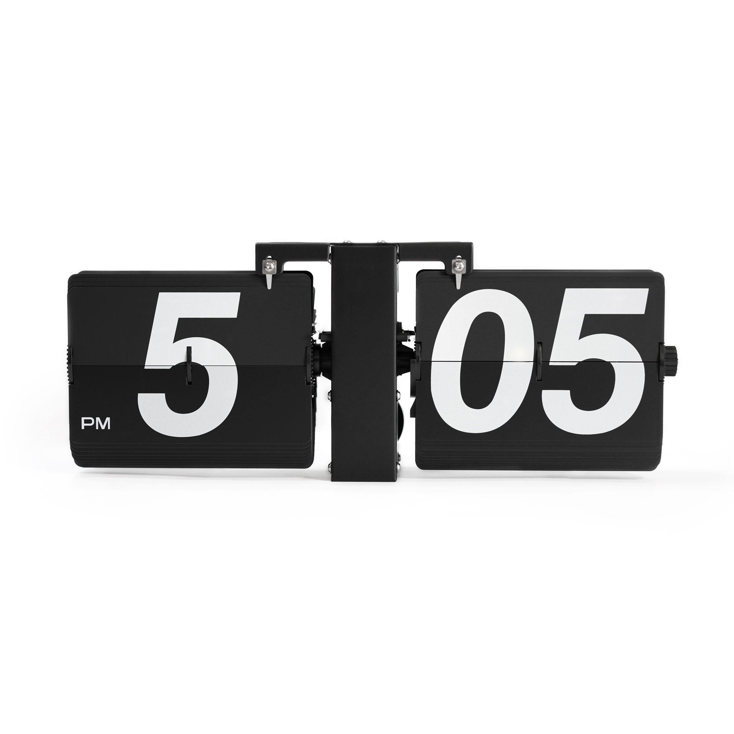 Flip Clock Large Wall Mounted Clock Home Decor ABS Cards Stainless Steel Premium Black Dongguan Home Decor