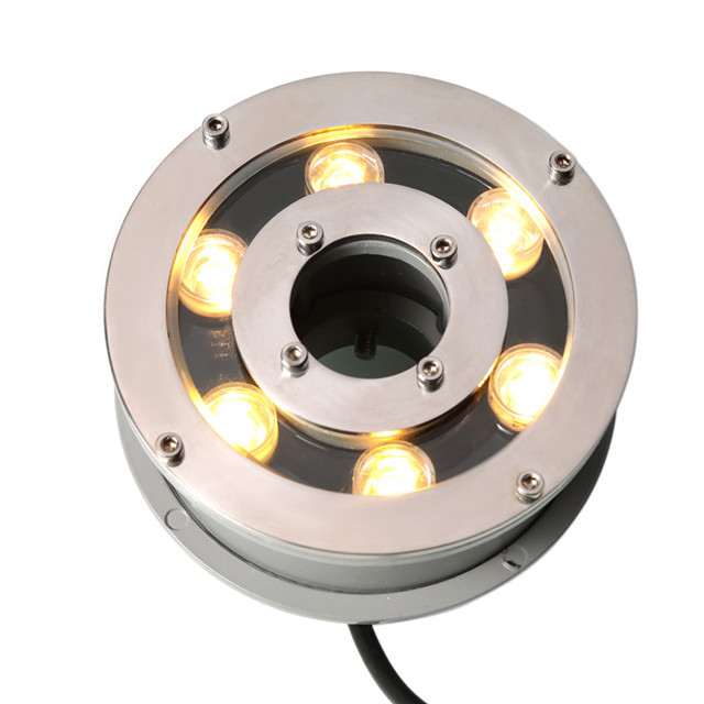 Водонепроницаемое кольцо из нержавеющей стали Ip68 Dmx Led Rgb 27 Вт подводный фонтан с соплом освещения