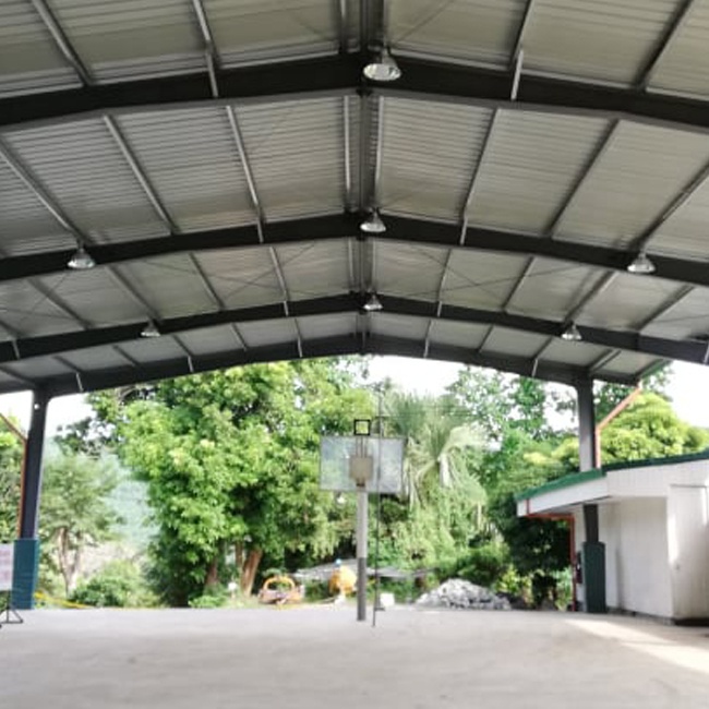 h steel beamed the basketball court steel frame structure