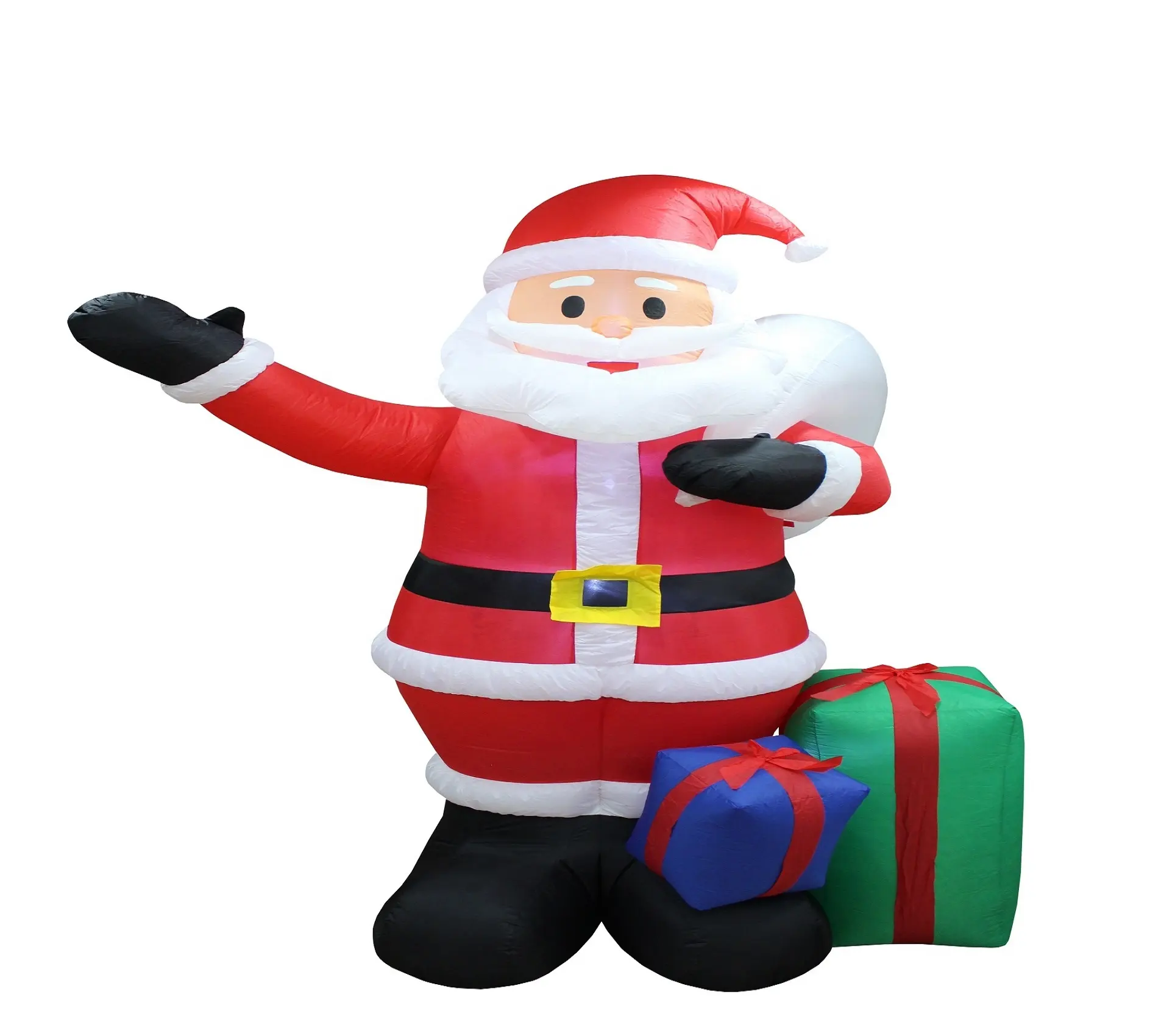 Inflatable Santa 240cm/8ft Inflatable Santa Picks A Star From A Christmas Tree With A Penguin Around With Lights For Christmas Decoration