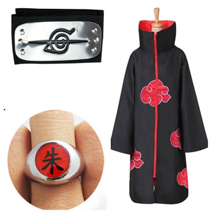 3 PICS Haruto Costume Akatsuki Cloak Cosplay Sasuke Uchiha Cape Cosplay Itachi Clothing costume Akatsuki ALL MEMBERS 11SETS