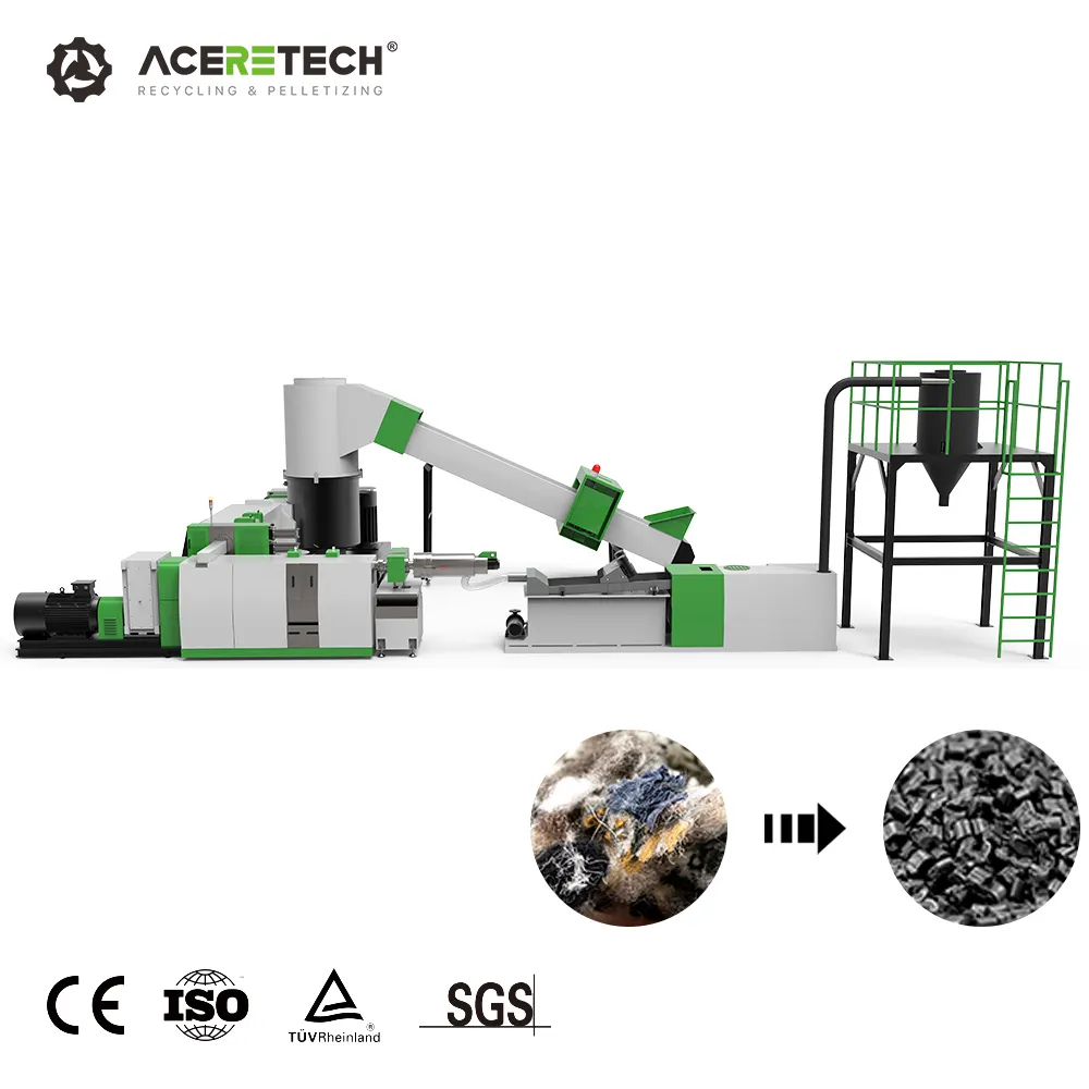 ACSS Customizable Waste plastic Recycling Machines plastic single screw granulator extruder machine