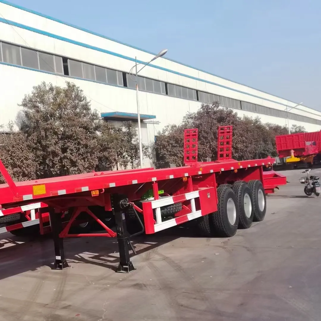 Gooseneck Fuwa Bpw Axle 40ft Muti Used Container Flatbed Truck Semi Trailer From China Manufacturer