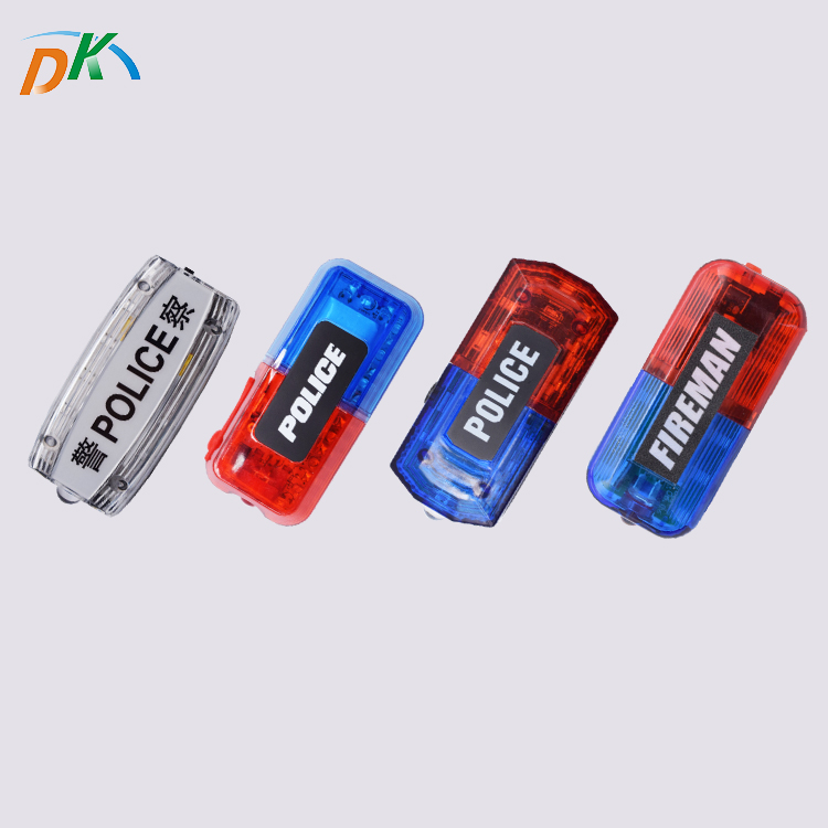DK LED Mini Police shoulder security warning light Blue and Red Flash