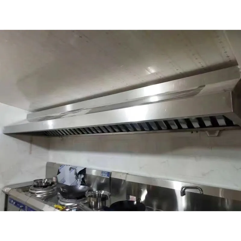 Commercial Stainless Steel Cooker Smoke Exhaust Vent Hood Restaurant Hotel Kitchen Extractor Range Hood System
