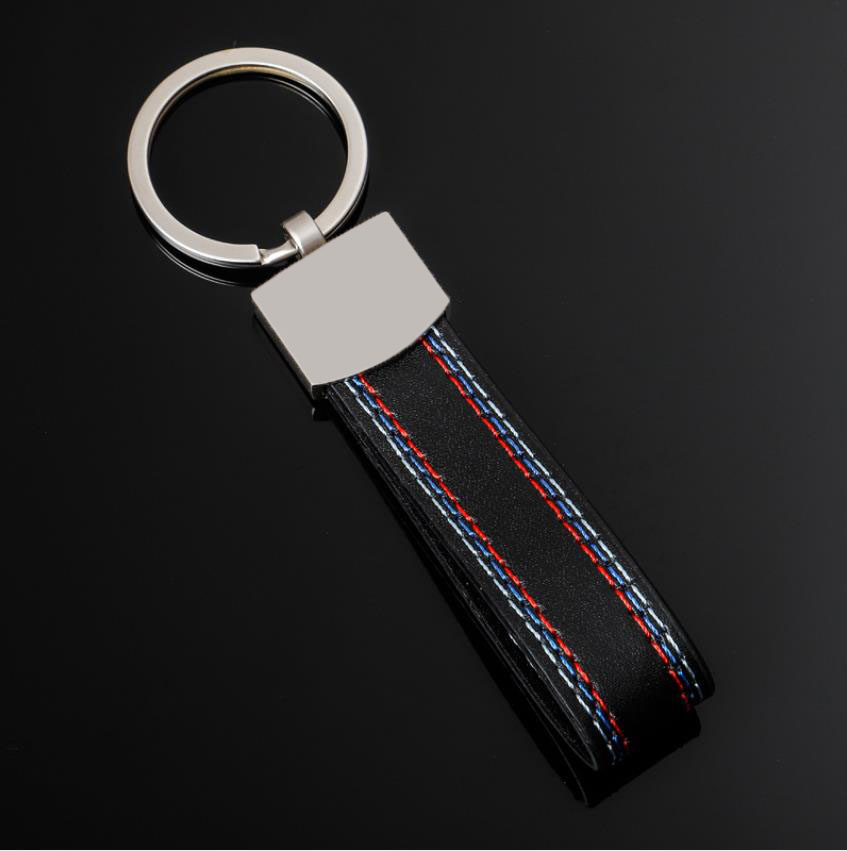 Высококачественный металлический брелок для ключей высшего класса AMG BMW M, Кожаный Автомобильный Брелок