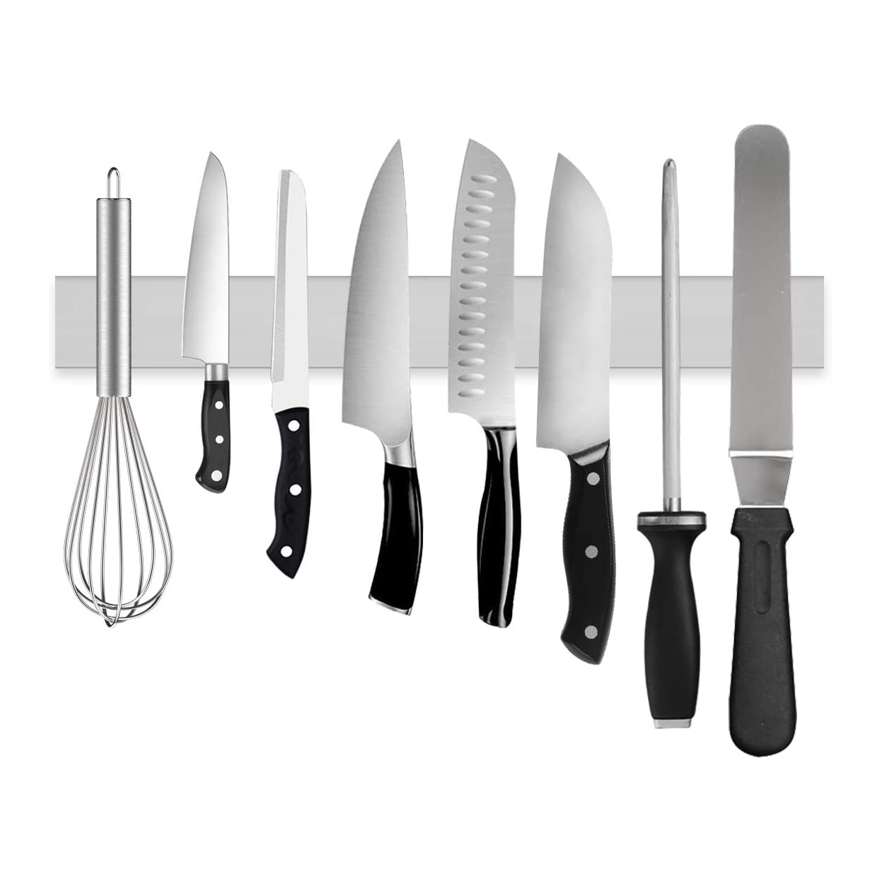 16 Inch Knife Magnetic Strip Magnetic Knife Holder for Wall Stainless Steel Magnetic Knife Strip Bar Rack Block for Kitchen