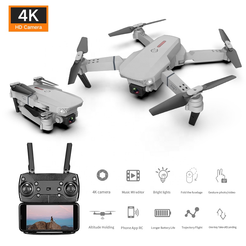 Factory Drone With Camera Remote Control 720P 4K Dual E88 Folding Drone With Camara Vs Mavic Mini Air Drone E88 Pro