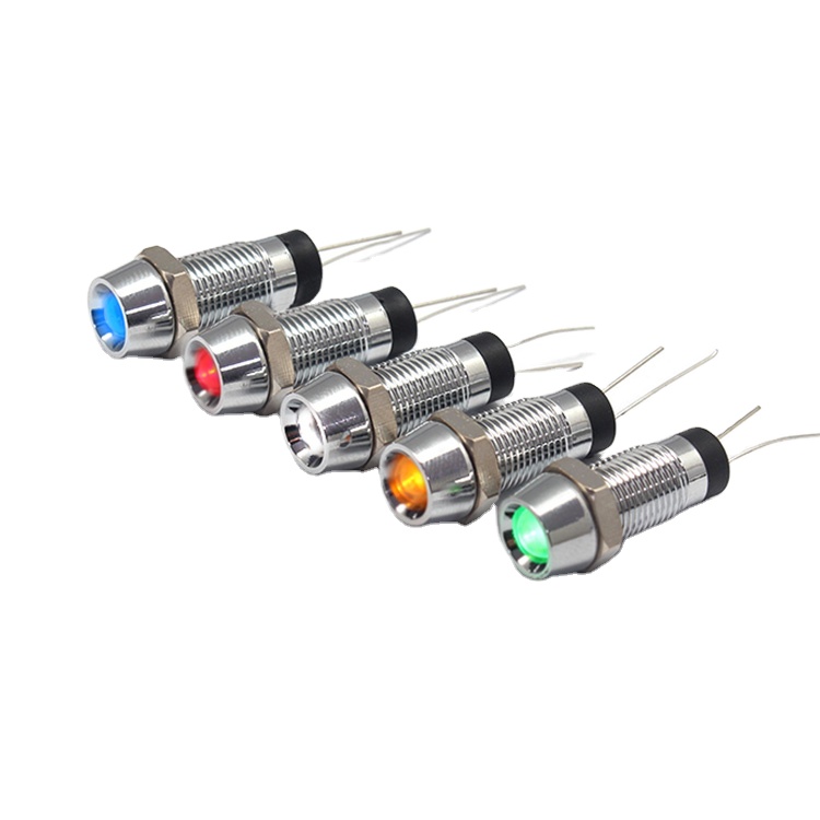 Короткий 8 мм idnciator light 12 в 24 вольт сигнальная лампа светодиодные контакты pcb