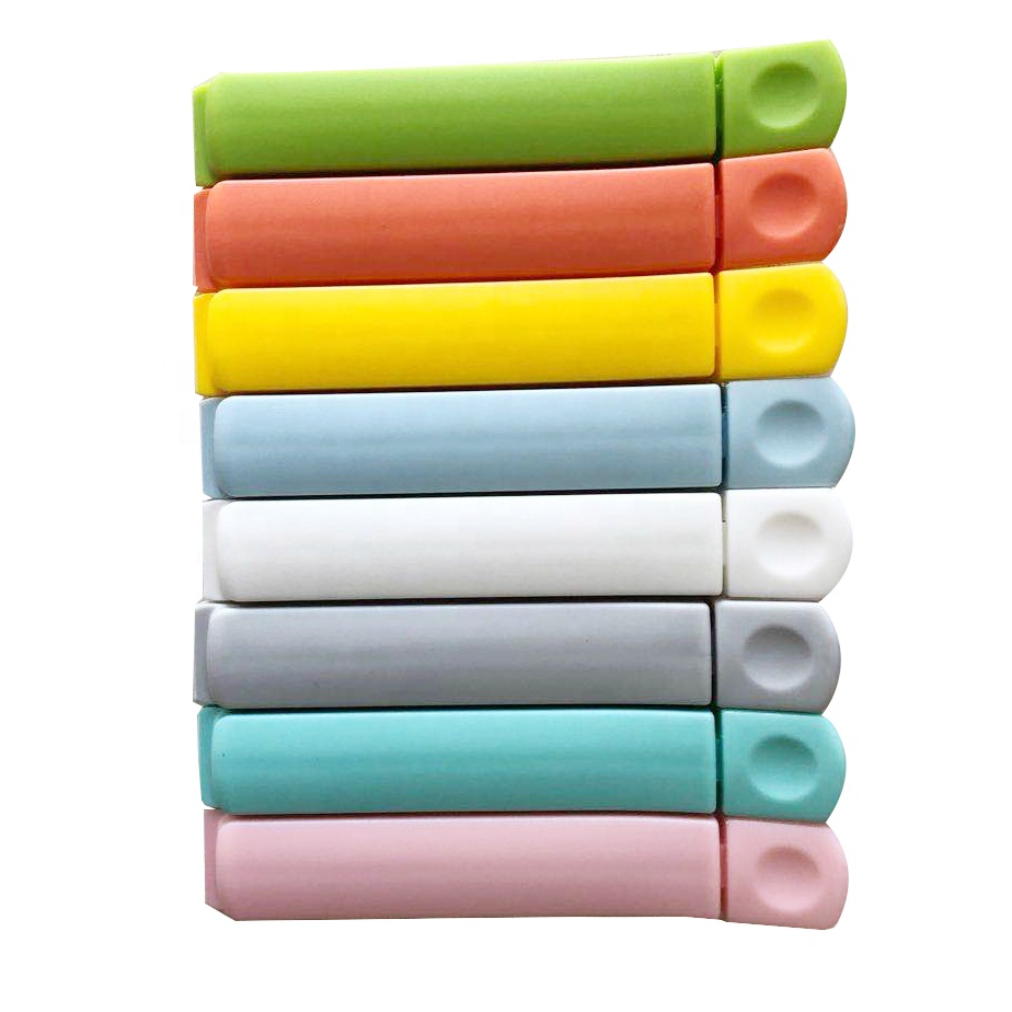 Set of 5pcs custom logo High quality small colorful food bag dampproof clamps plastic food coffee tea sealing clips
