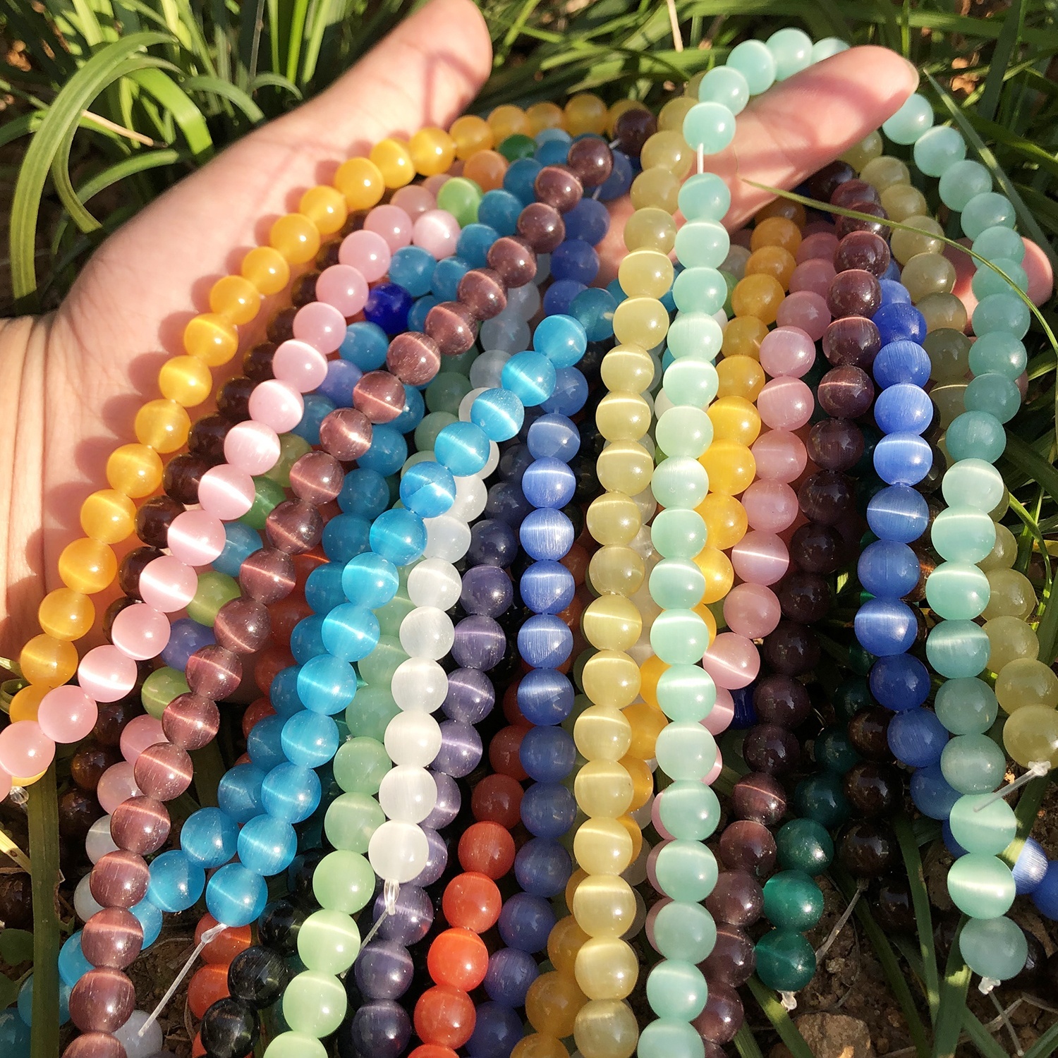 Natural Stone Beads Aventurine Jades Indian Agates Crystal Beads for Jewelry Making DIY Bracelet Accessories 4/6/8/10/12mm