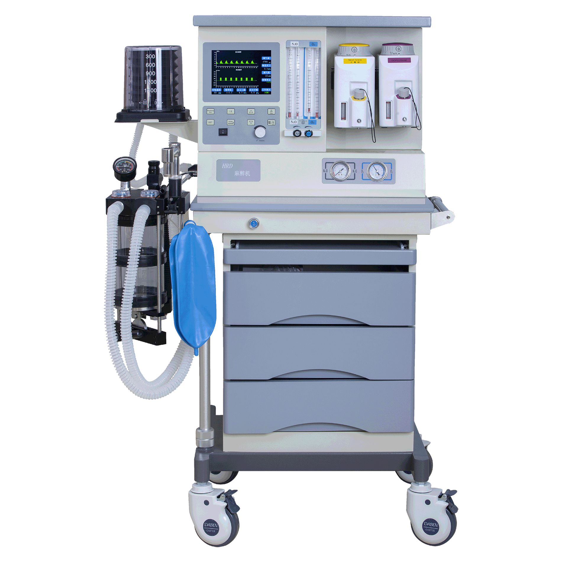HRD GSM-IIIA Medical Equipment Anesthesia/Anesthesiologist Machine With Anesthesic Surgical Gas Monitor