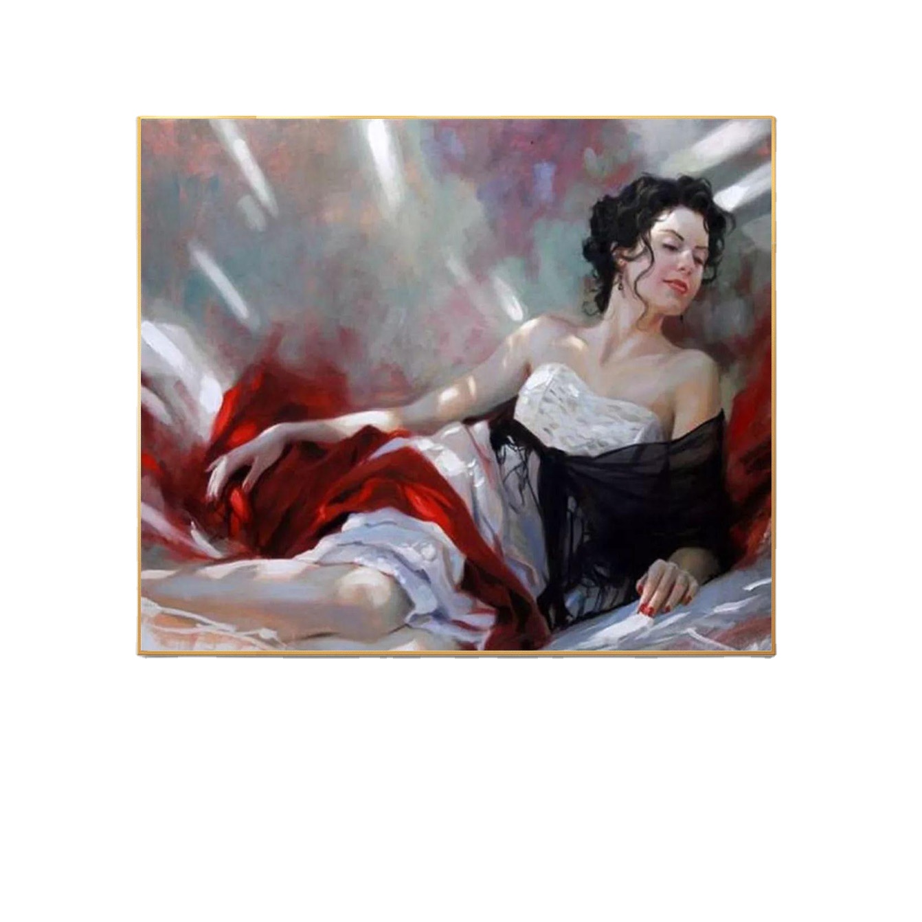 Custom wholesale abstract sexy naked woman artwork oil painting print