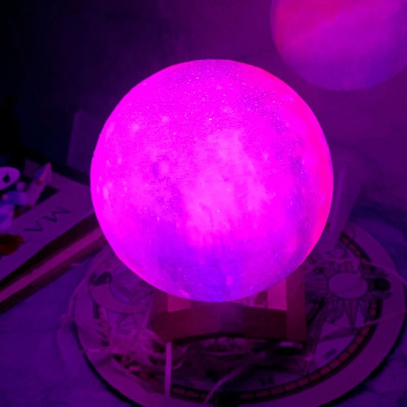 Touch Table Desk Lamp Changing Lights Led 3D Night Moon lamp with Acrylic ball ABS Base USB Charger Moon Light