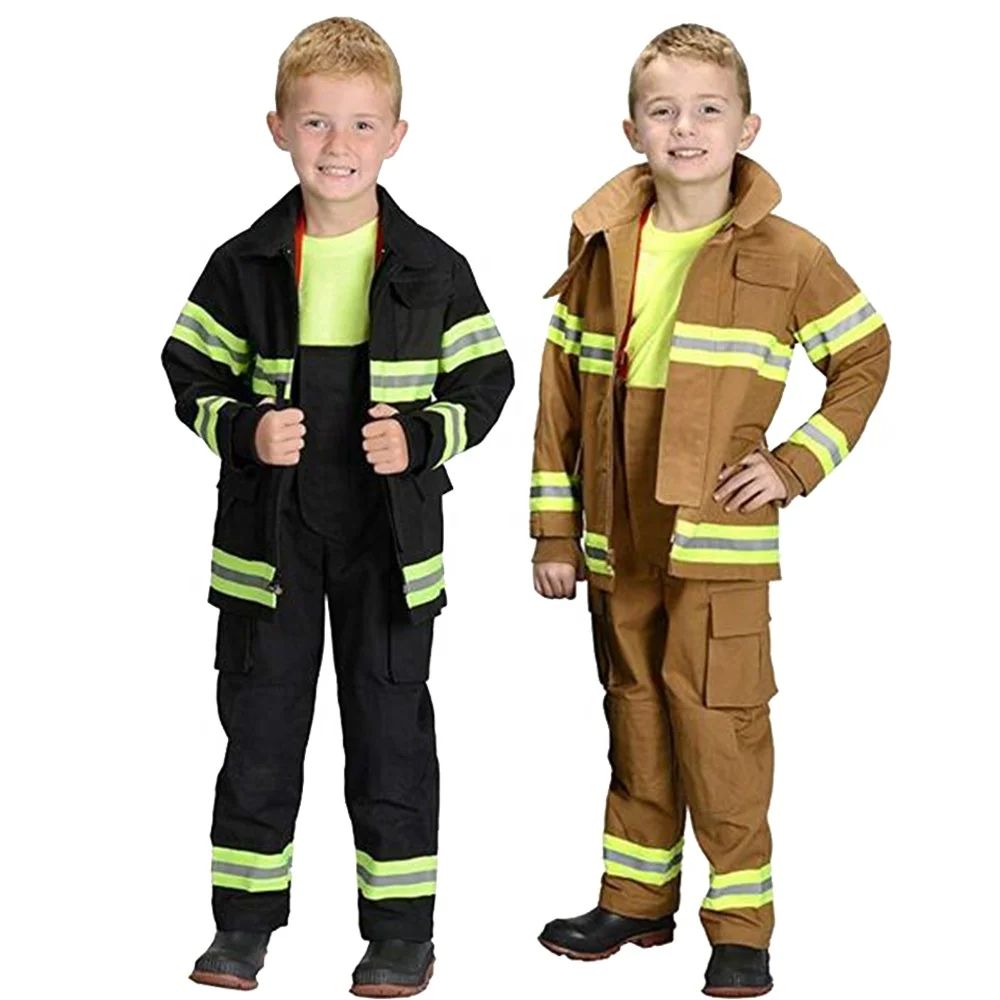 Kids Fire Fighter Suit Fireman Costume Cosplay Costumes For Kids Halloween Party