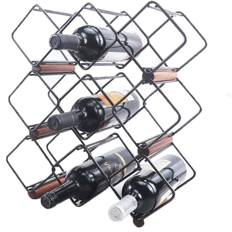 wooden wine display shelf decoration wine shelf