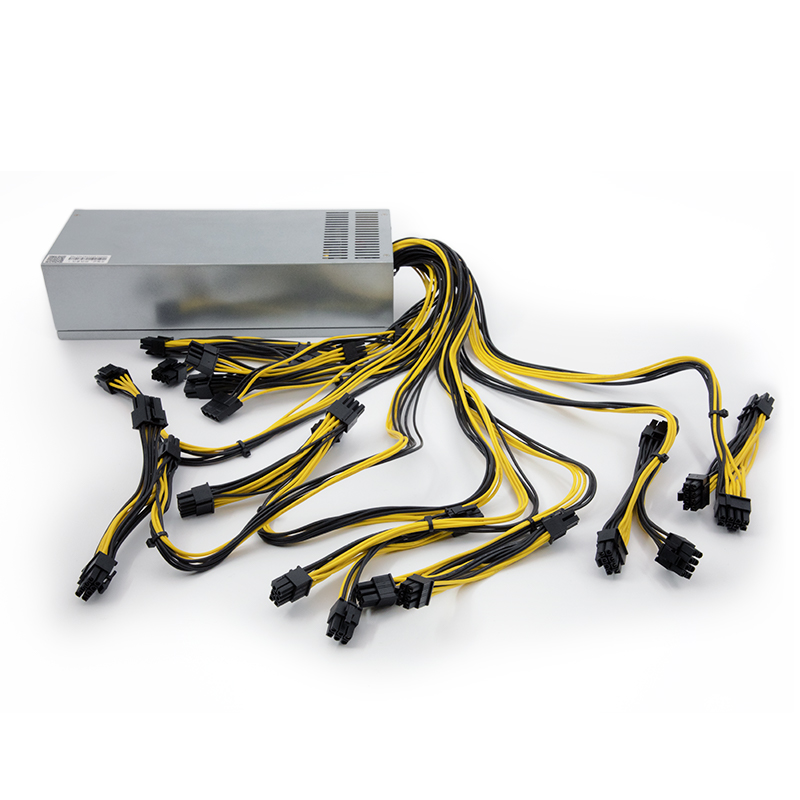 1800 Вт ATX PSU импульсный источник питания для компьютера 100V - 264V с низким уровнем шума вентилятора для 8 GPU Rig рамки